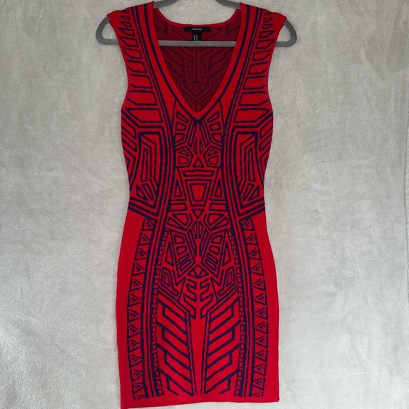Forever 21 Dresses & Skirts - Forever 21 Red and Navy Bodycon Mini Dress